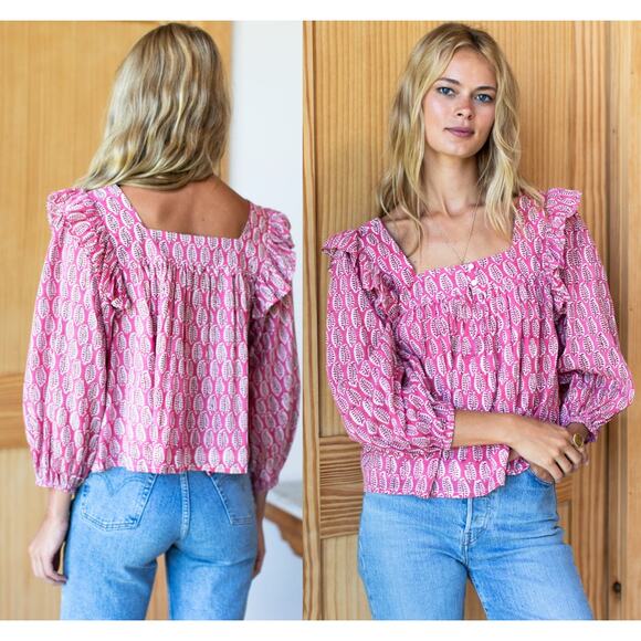 Emerson FryIndia CollectionNWT Emerson Fry Adelina Blouse in RoseySz L